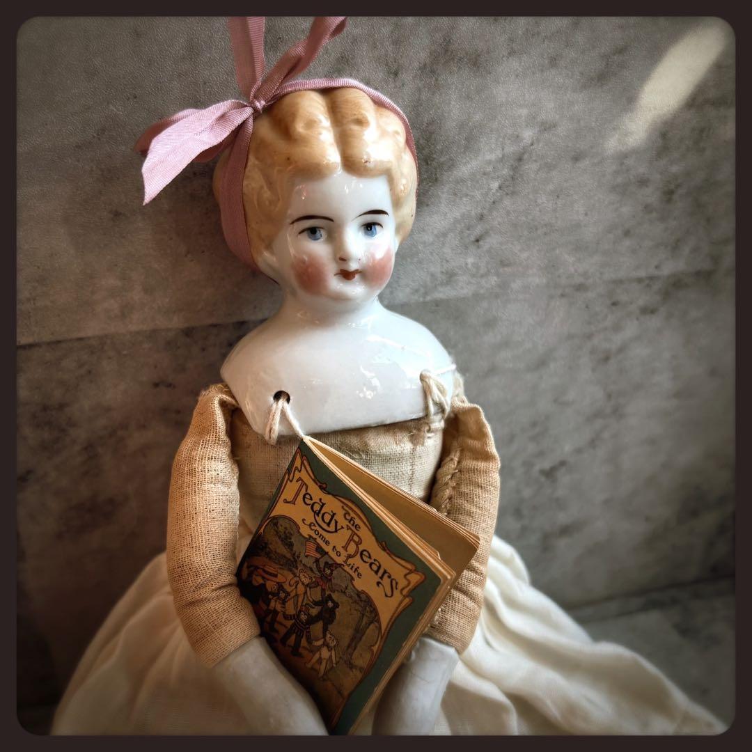 アンティーク　 ブロンド　チャイナヘッドドール ビスクドール