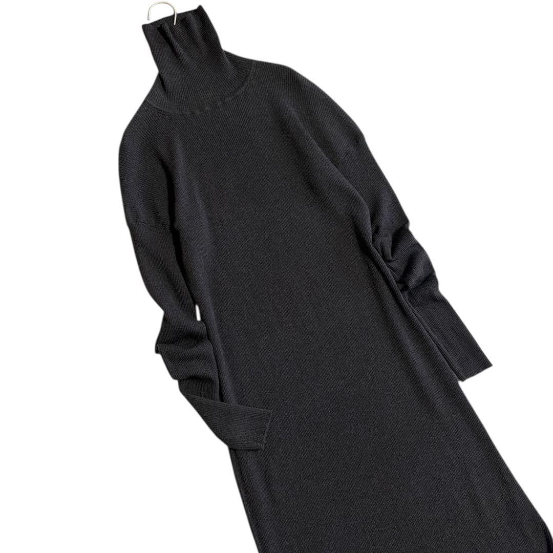 AP STUDIO タートルネック リブニット マキシ ワンピース