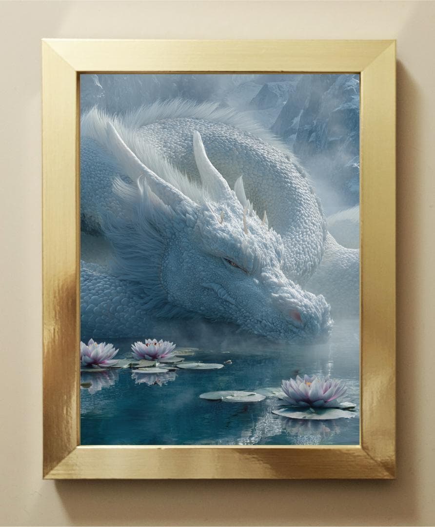 A2　33【神秘の蓮華龍☆優鉢羅龍王】直感開花・恋愛成就・魂の目覚め【龍神画】