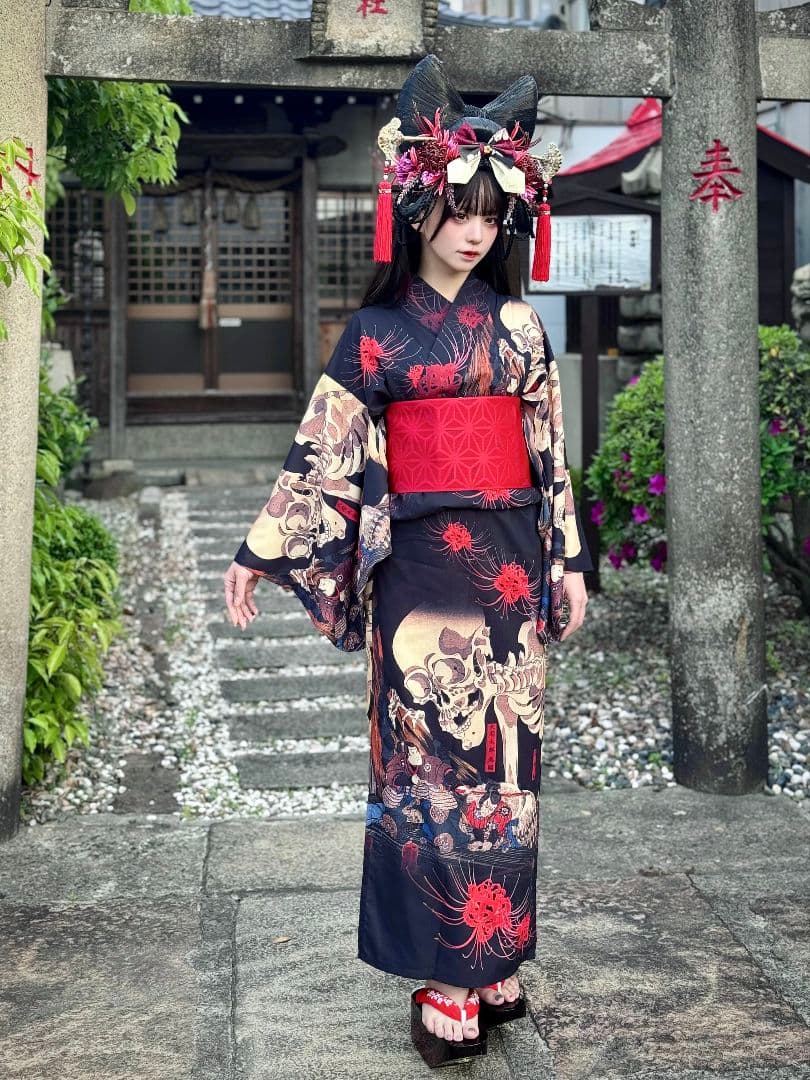  princess Alice 新がしゃどくろ 浴衣 ロリィタ カラー