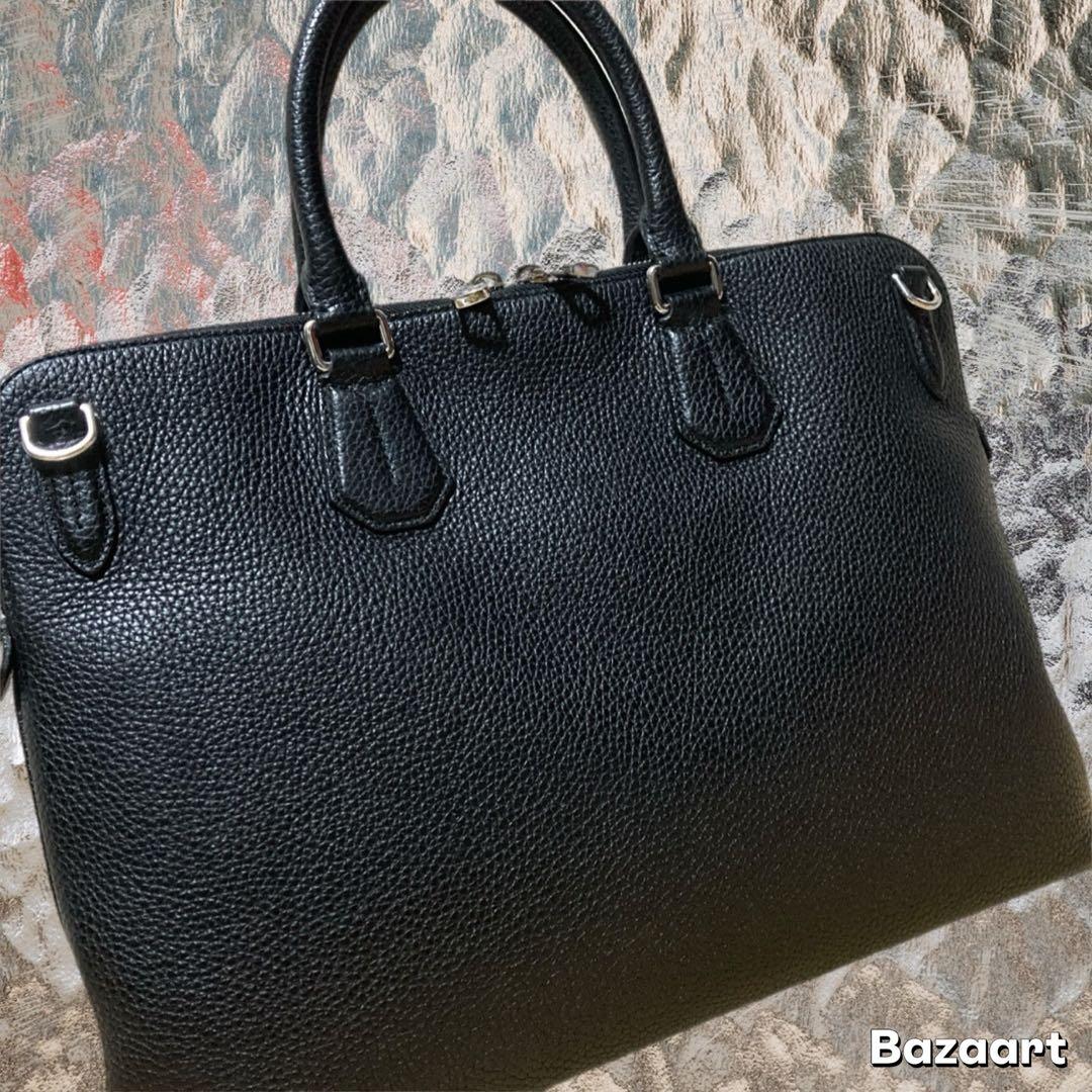 美品 BALLY バリー ビジネスレザーバッグ ブリーフケース レザーバッグ 黒