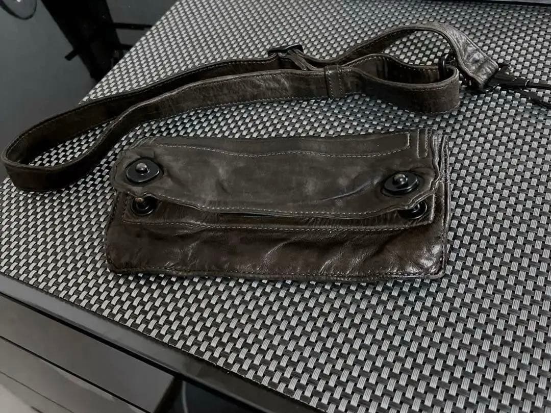 JULIUS ガスマスク　モスグリーン長財布