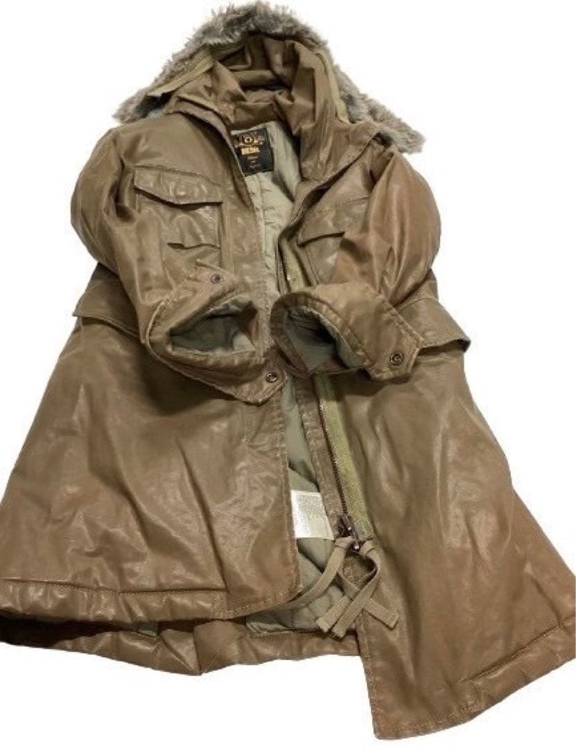 ディーゼル 00s archive M65型 ファーモッズコート ミリタリー光沢