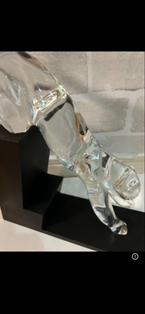 バカラ　パンサーリープ　クリスタルガラス置き物　箱なし