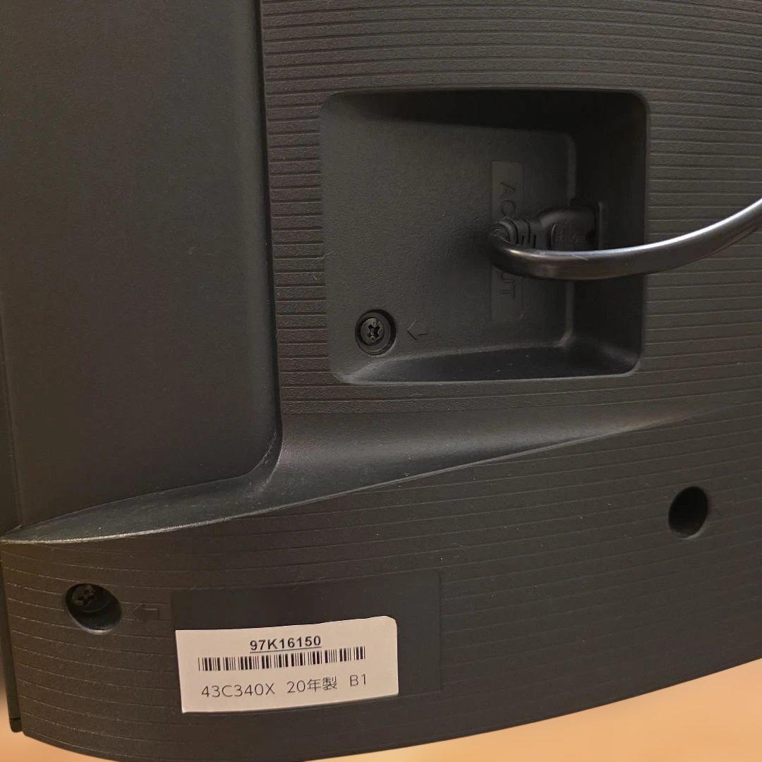 美品　REGZA 43インチ 2020年製液晶テレビ　123