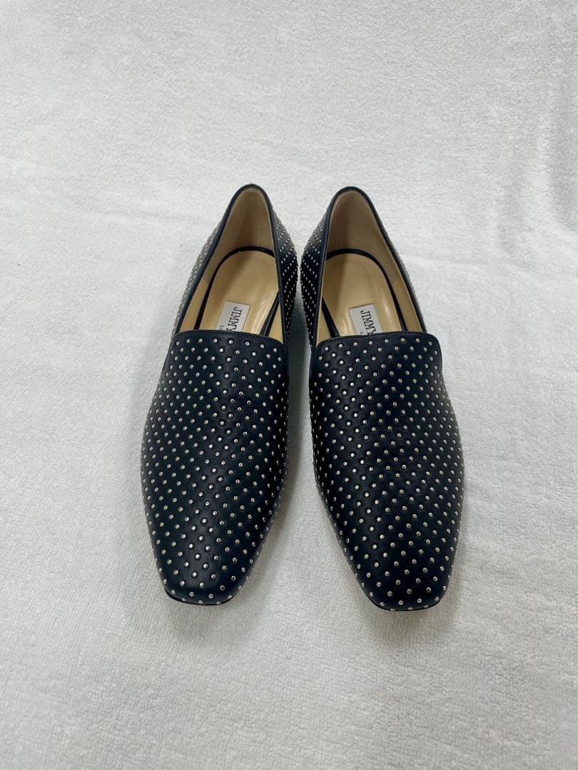 み*に様 Jimmy Choo スタッズ付き パンプス ローヒール 37 1/2