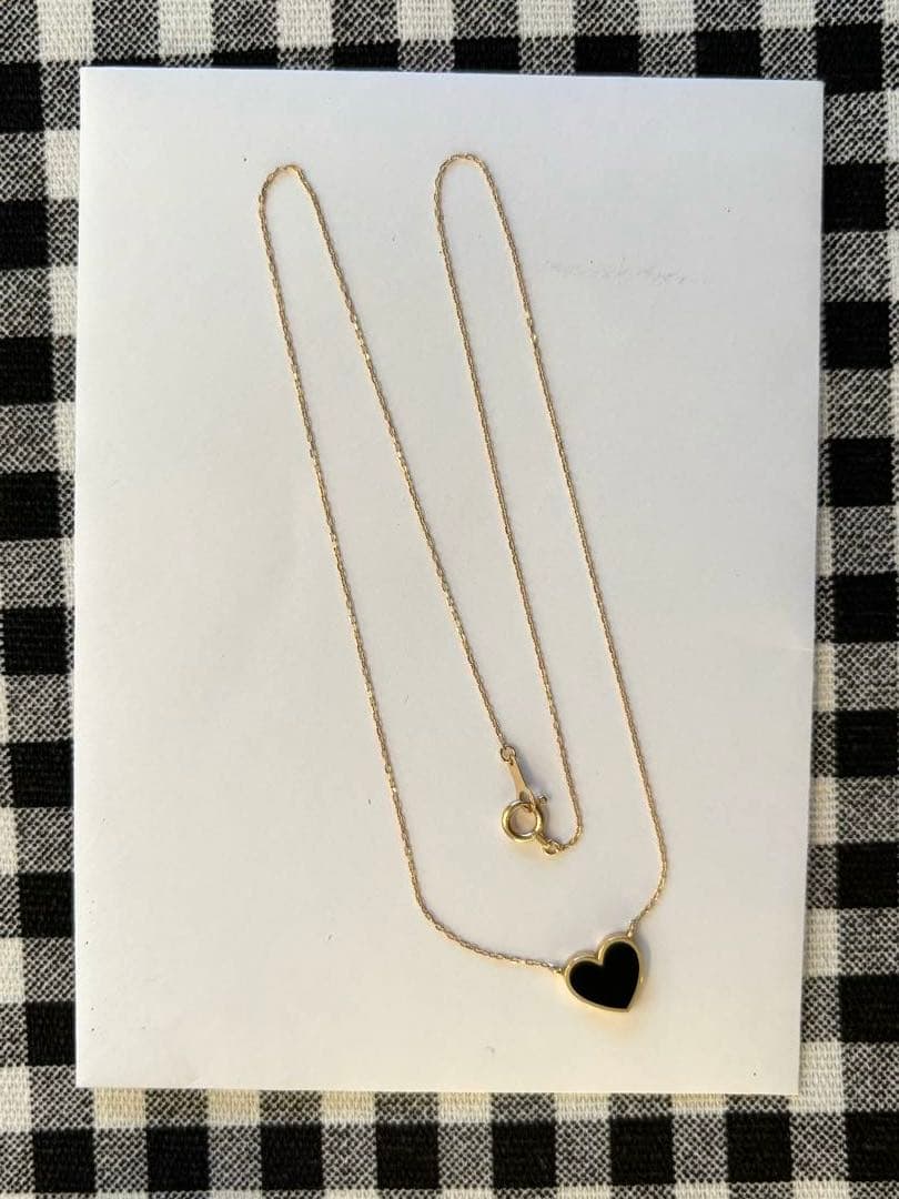 こりんビジュードM リバーシブルネックレス黒ハート