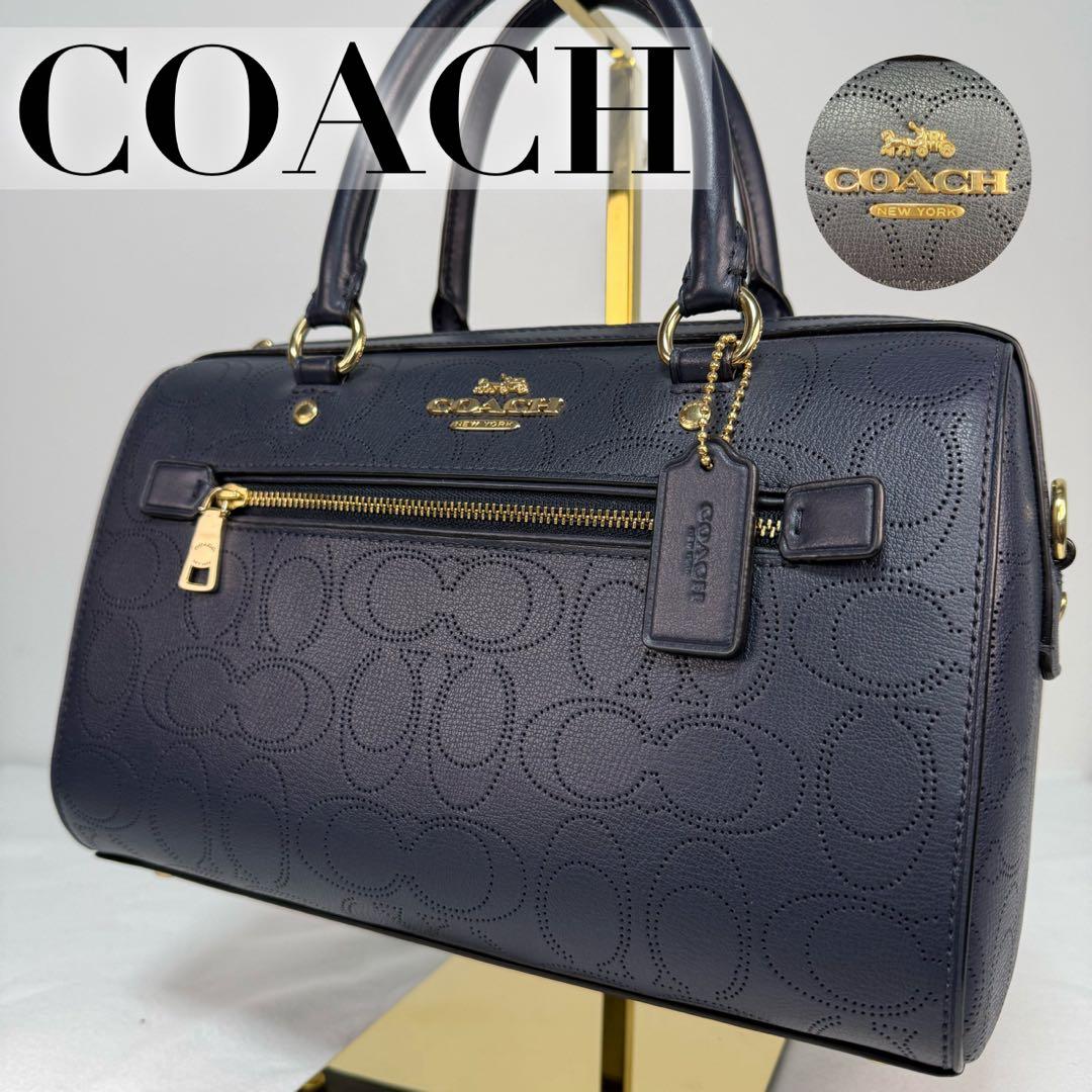 【極美品】COACH 2WAY ミニボストン ショルダーバッグ　レザー