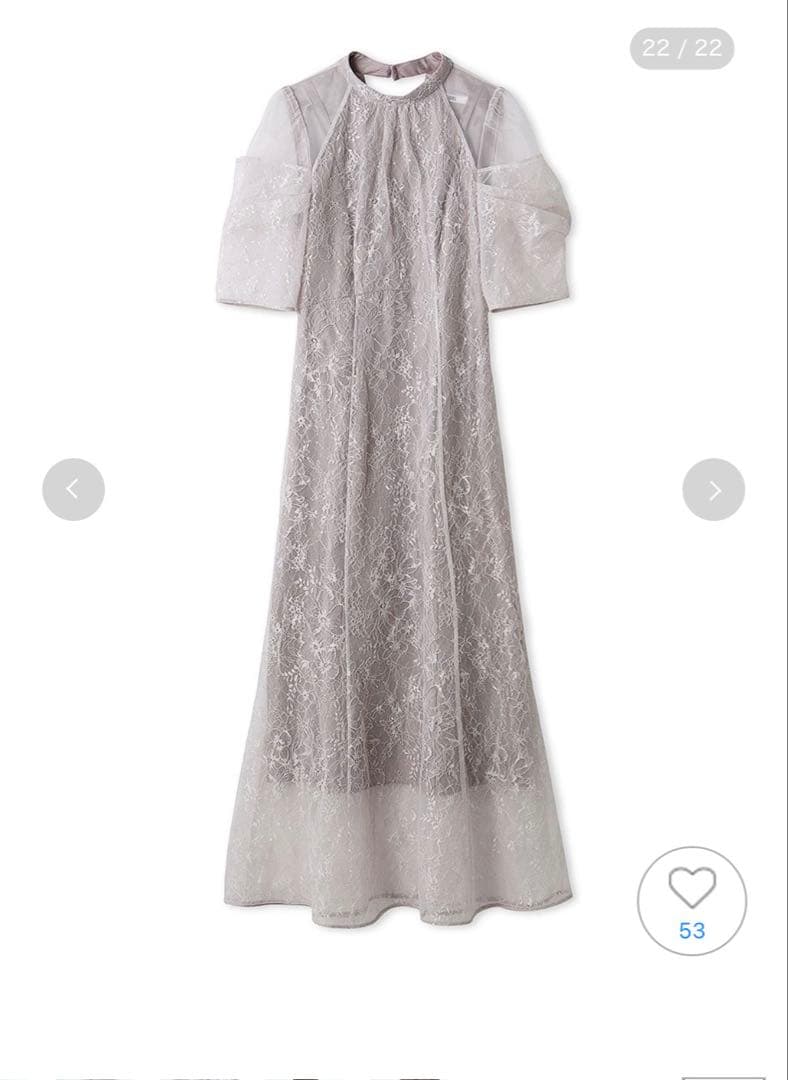 SNIDEL スパンコールレースドレス