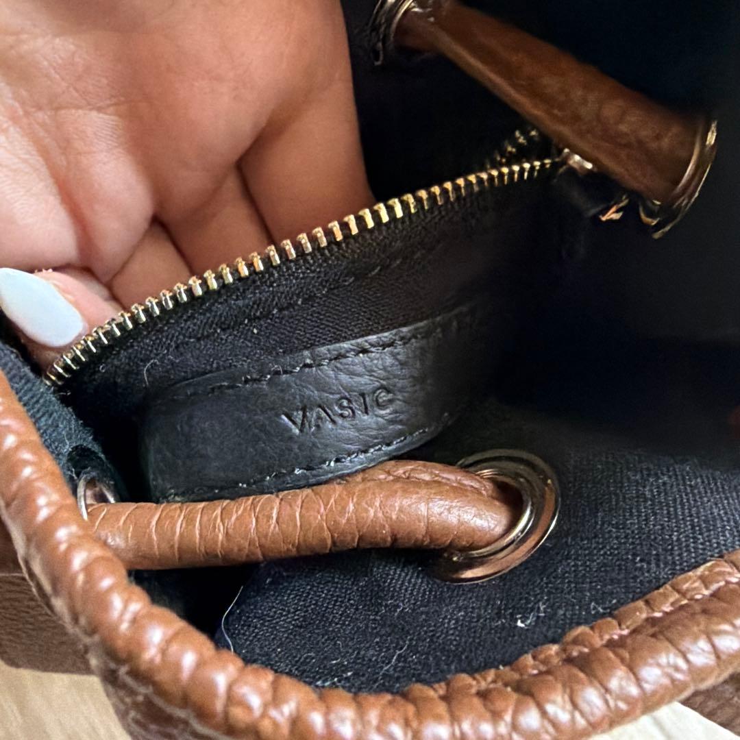 VASIC ブラウンレザー スモールスモール　保存袋付き