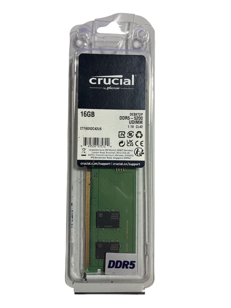 Crucial 16GB DDR5 メモリモジュール