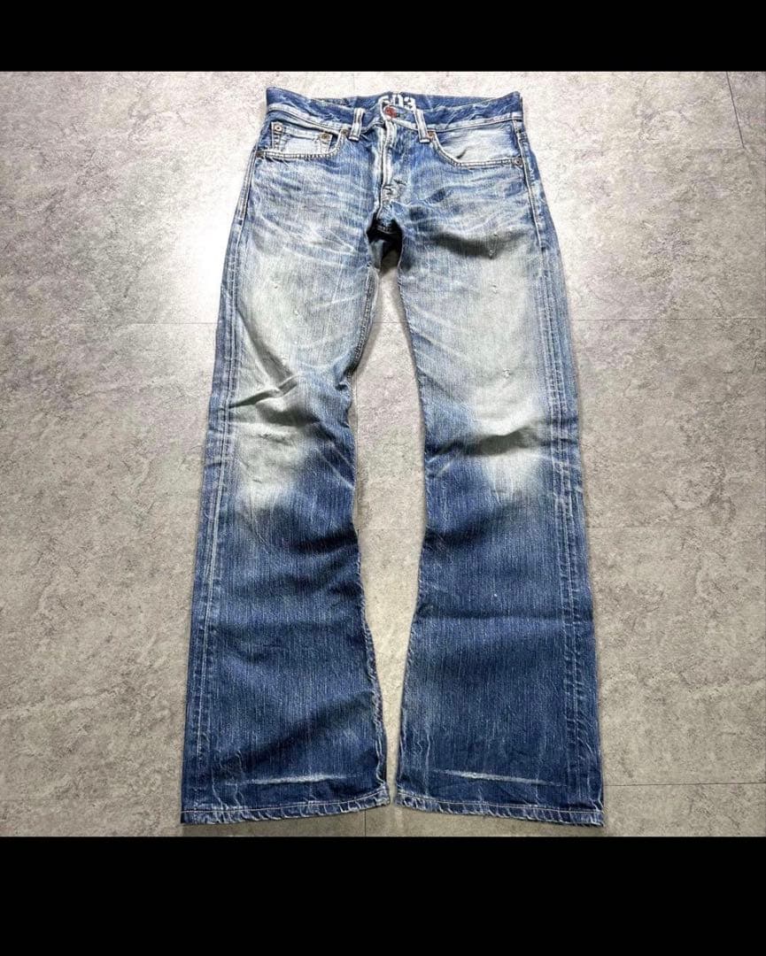 00s【archive】flare denim pants/Y2K/grunge