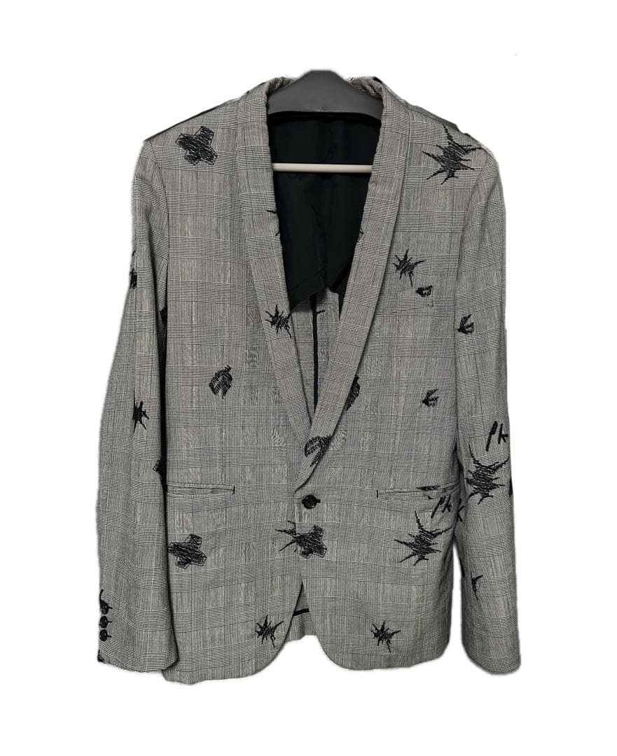 コムデギャルソン オムプリュス15ss セットアップ　鈴木ヒラク　刺繍