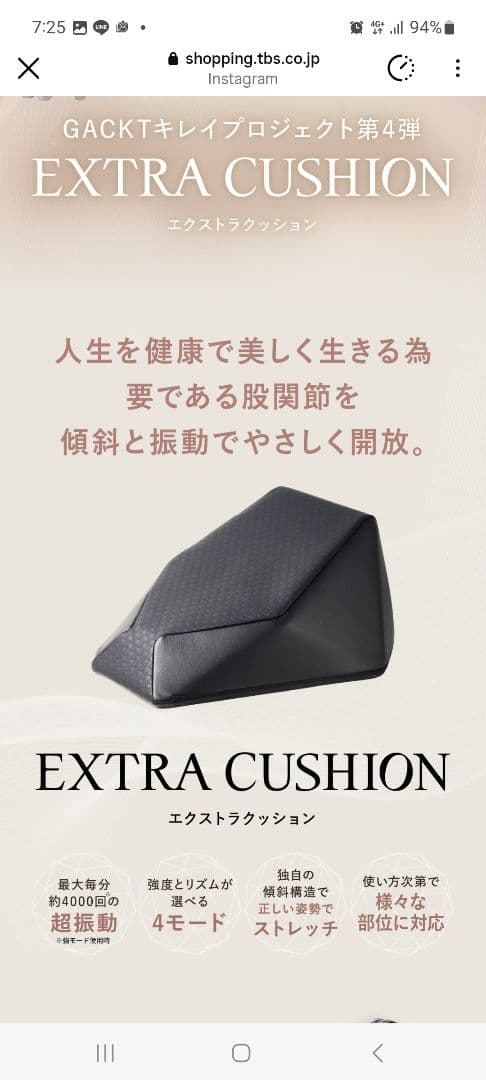 EXTRA CUSHION エクストラクッション GACKTプロデュース