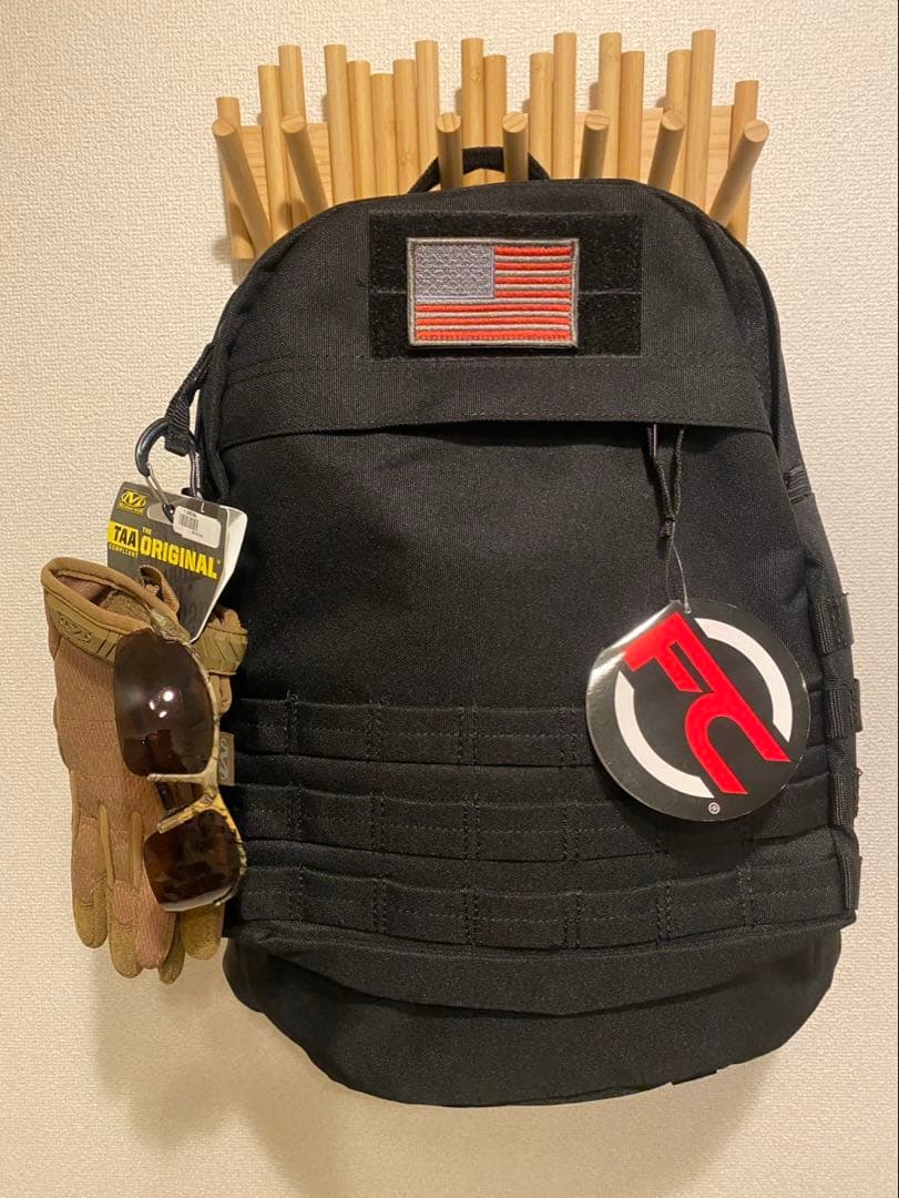 ミリタリー バック アメリカ国旗パッチ付き