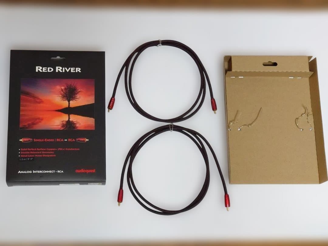 美品 オーディオクエスト 高級RCAケーブル Red  1.5m 2本