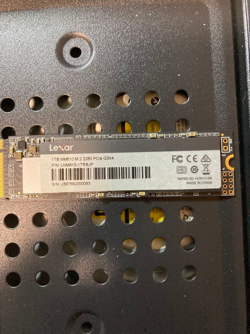 Lexar SSD NM610 1TB 動作確認済み