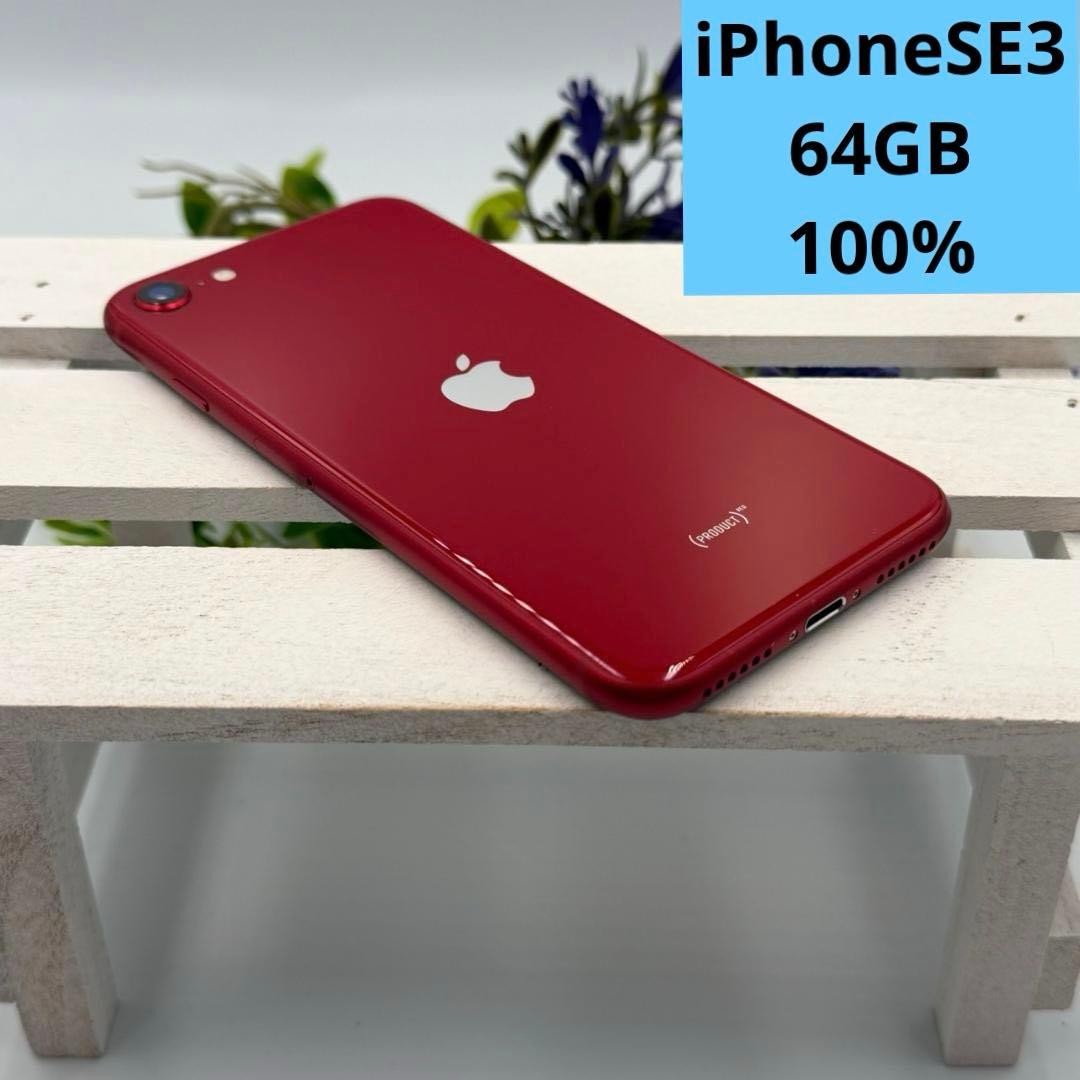 【美品】iPhone SE第3世代 64GB レッド 329