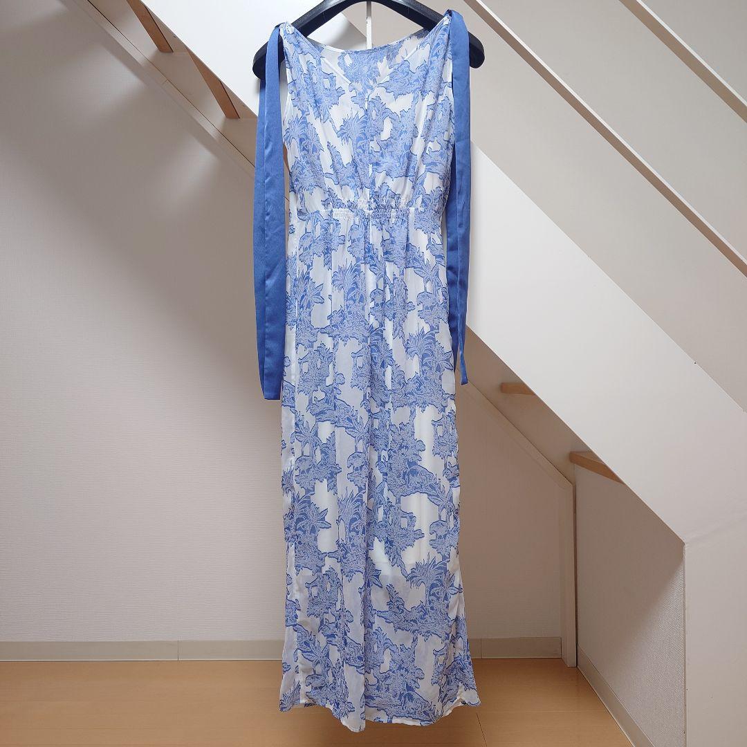 0 S fray i.d フレイアイディー リボン ドレス ワンピース ブルー