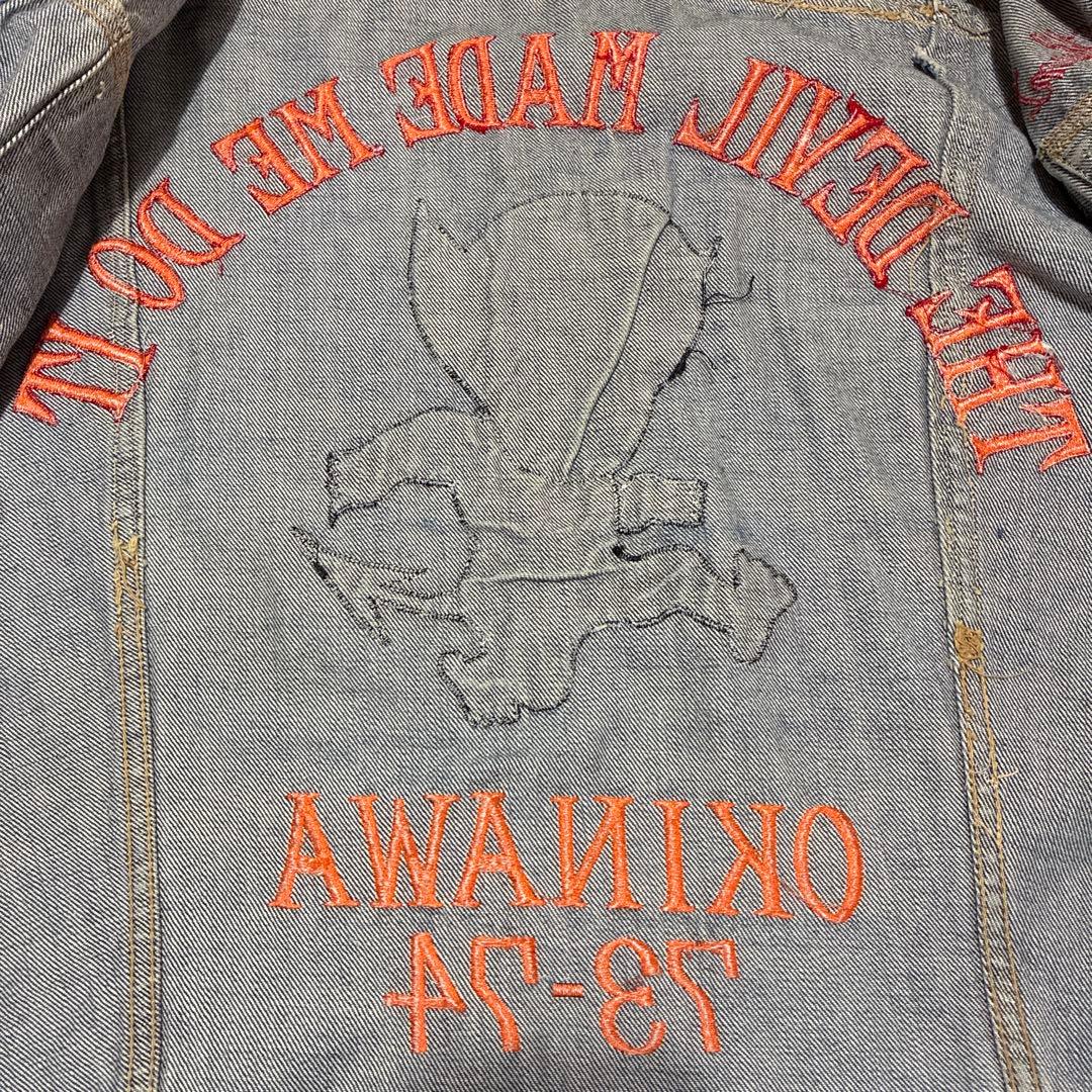 70s オリジナル レッドデビル 沖縄 スーベニア デニムジャケット ビンテージ