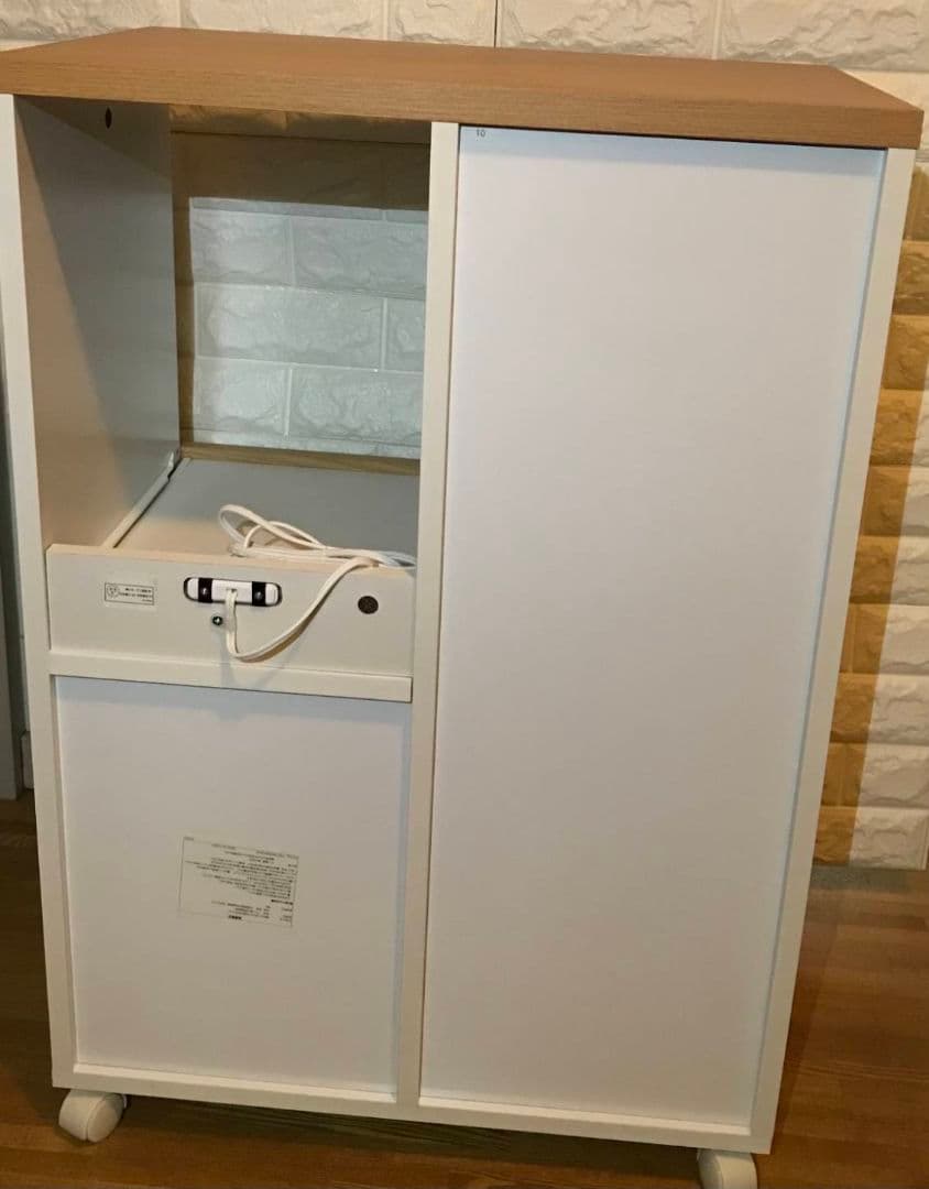 キッチン収納食器棚幅60×奥行39.5×高さ89cm　ホワイト