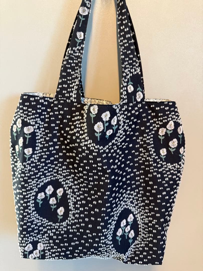 ミナ ペルホネン パニーニバッグ　ballade バラード　ネイビー