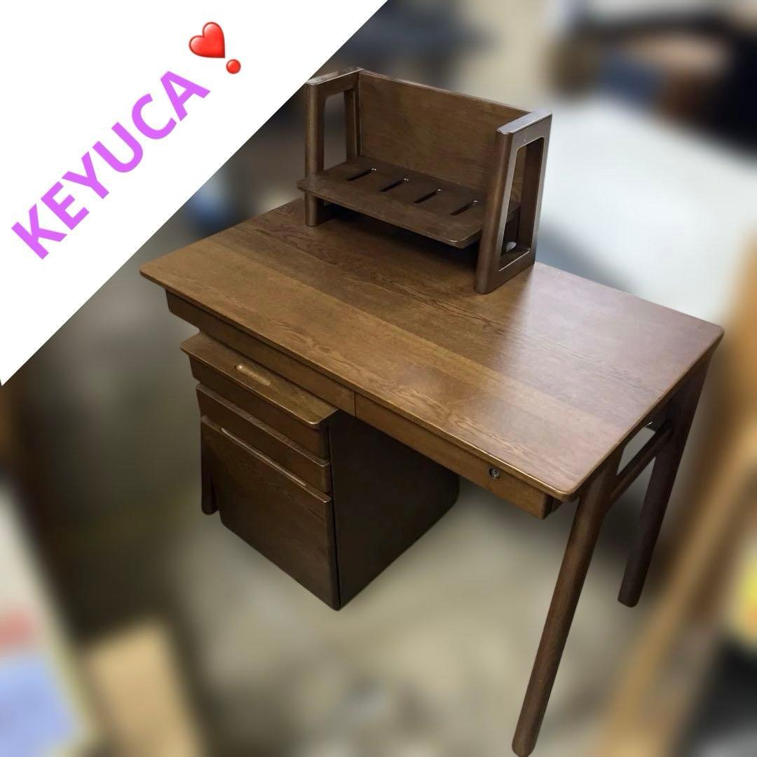 【KEYUCA】◇学習机セット◆ワゴン付き◇鍵付き◆