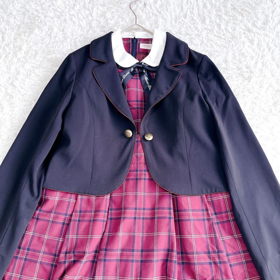 メゾピアノ 女の子 フォーマル セットアップ ワンピース 3点 セレモニー 卒服