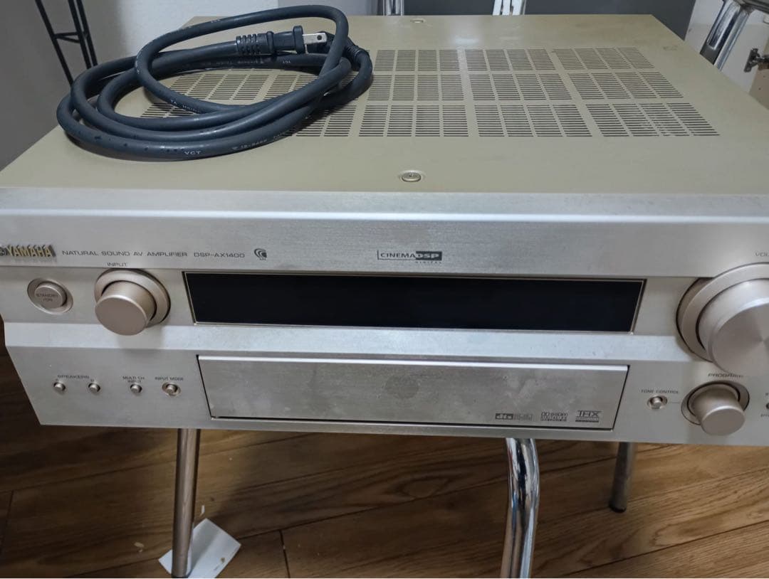 シルバー AVアンプ 電源ケーブル付き