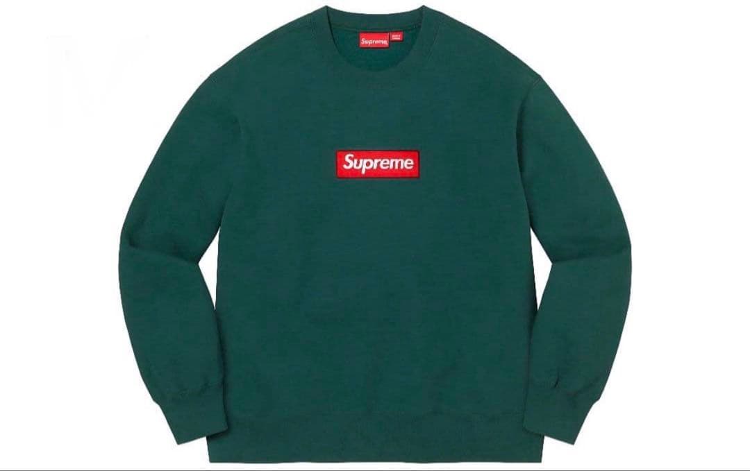 トップス Supreme 22FW Box Logo Crewneck green XL