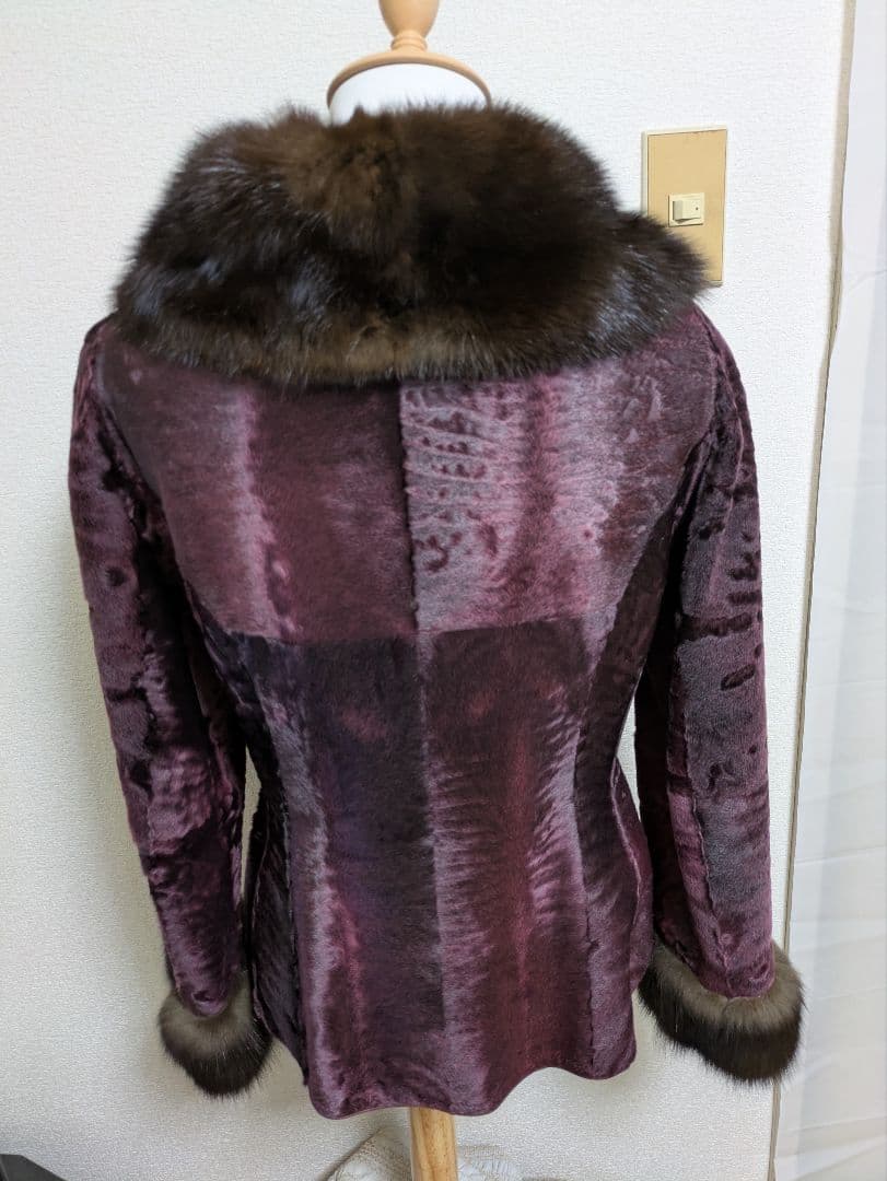 VIOLIT様から専用特割中！パープル ファー付き テーラードジャケット