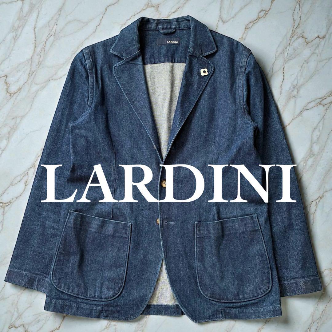 LARDINI テーラードジャケット デニムジャケット インディゴ アンコンXL