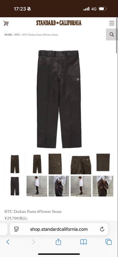 スタンダードカリフォルニアHTC Dickies #Flower Stone