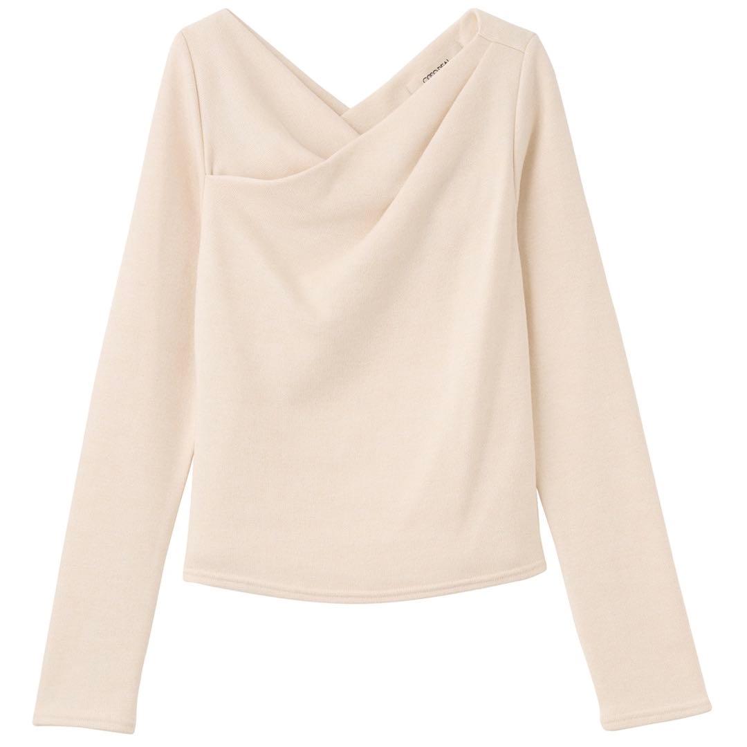 即完売レア☆新品COCODEAL アシメネックオフショルダーカットソー ベージュ