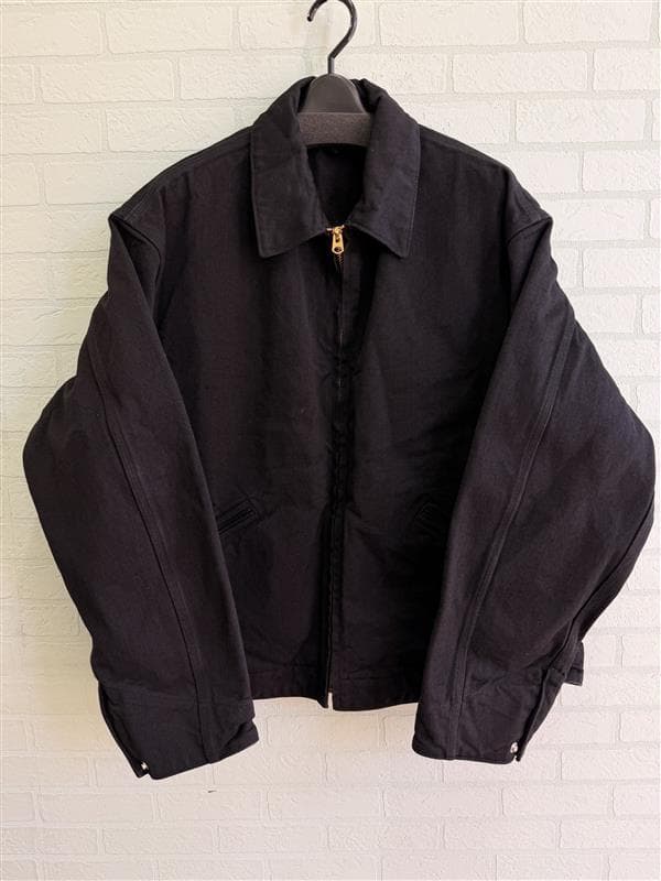 COMOLI ブラックデニム ショートジップジャケット D01-01001