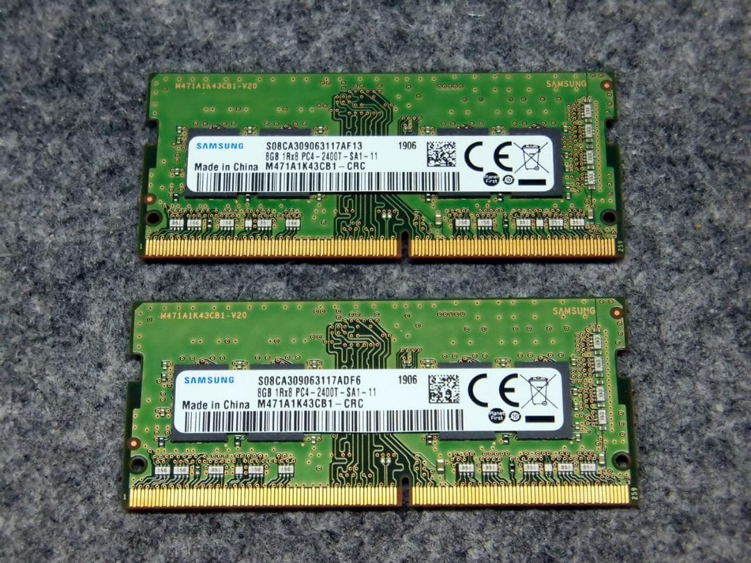 Samsung PC4 2400T 8GB メモリ 2枚セット