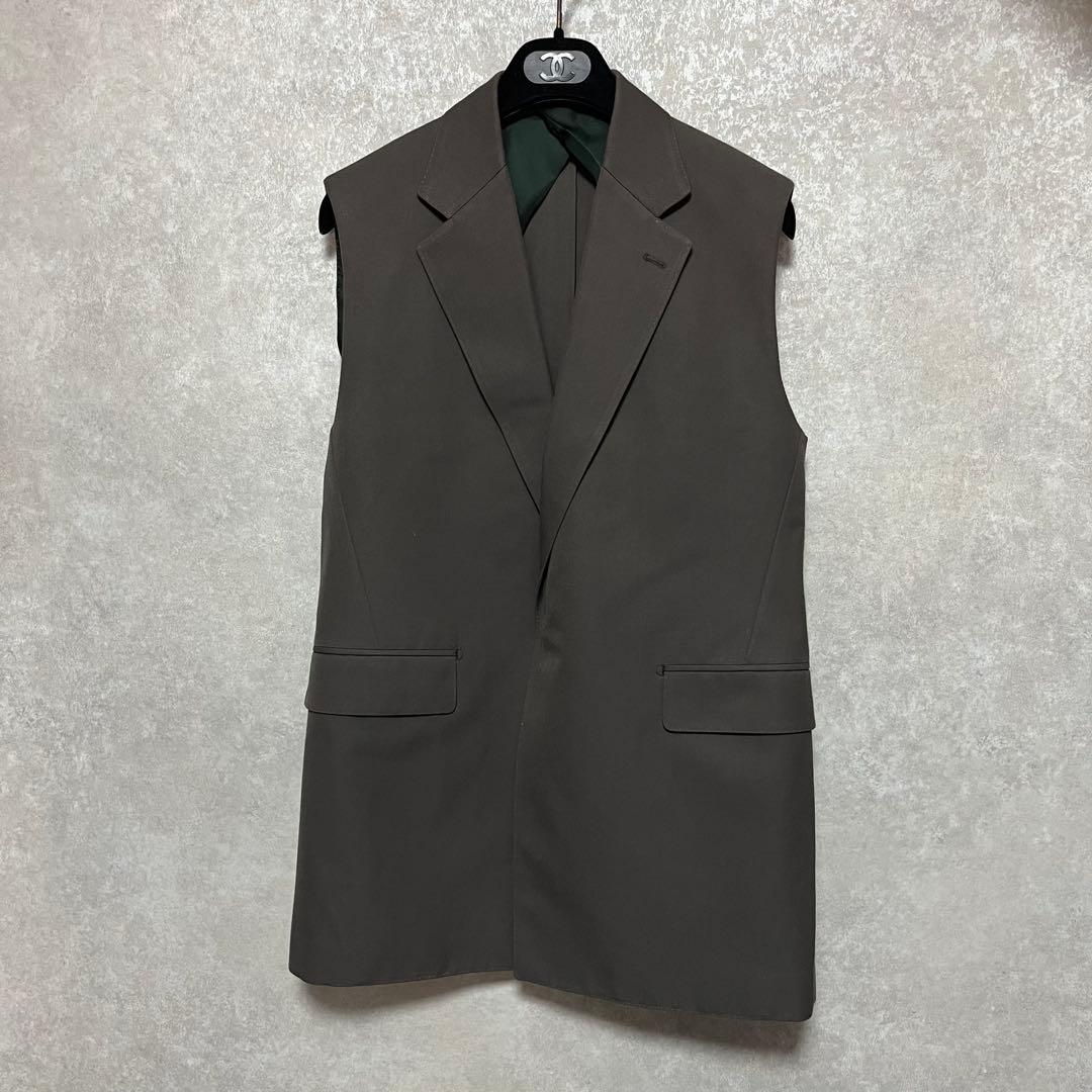 【美品】Drawer　ドゥロワー　FALL1　ウールコットンジレ