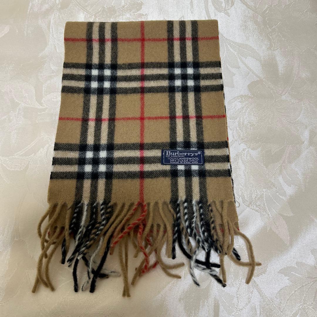 バーバリーキッズジュニア　マフラー、ニットキャップ 、手袋 3点セット　キャメル