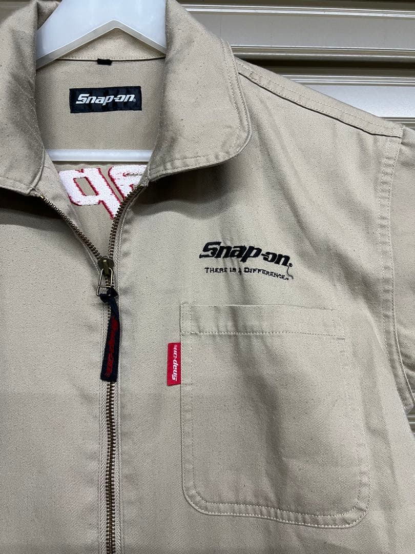 Snap-on ベージュ つなぎ　M