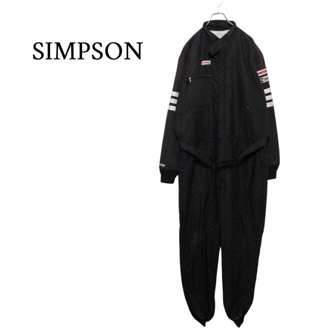 ☆SIMPSON☆ オールインワン ツナギ ロゴ刺繡ジャンプスーツ C-4287