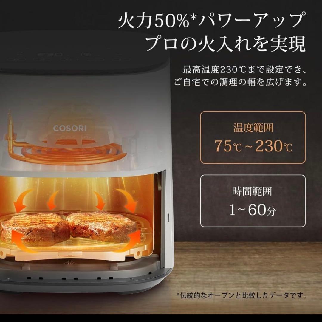 【送料無料】COSORI ノンフライヤー 4.7L アイボリー