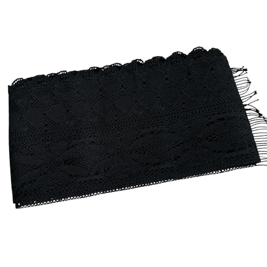 epoque様　ふりふ　レース　半幅帯　黒　ブラック