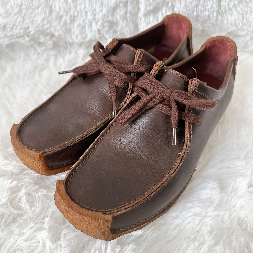 クラークス ナタリー ダーク ブラウン レースアップ レザー 25.5cm