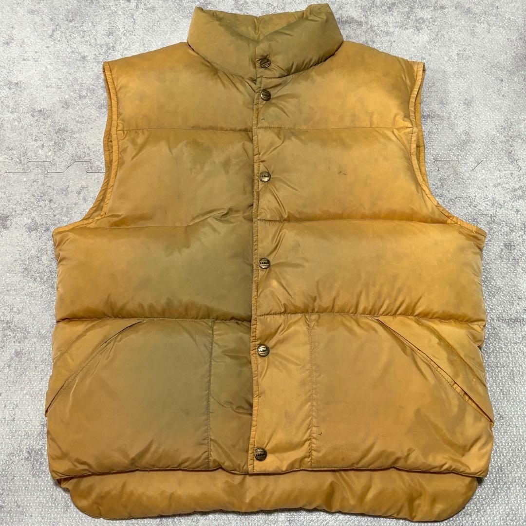 希少❗️早い者勝ち‼️エルエルビーン ダウンベスト イエロー Mサイズ 雰囲気抜群