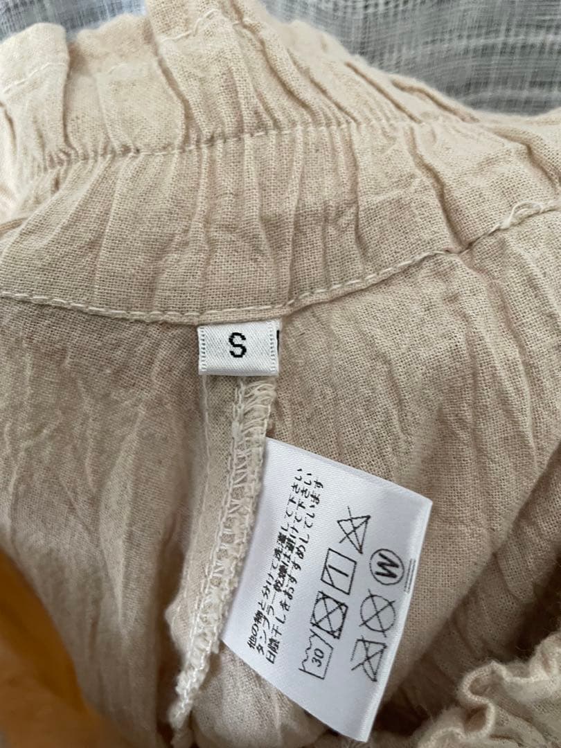 ヂェン先生の日常着　太極拳パンツ　　　　　　　　　　 Sサイズ 生成り