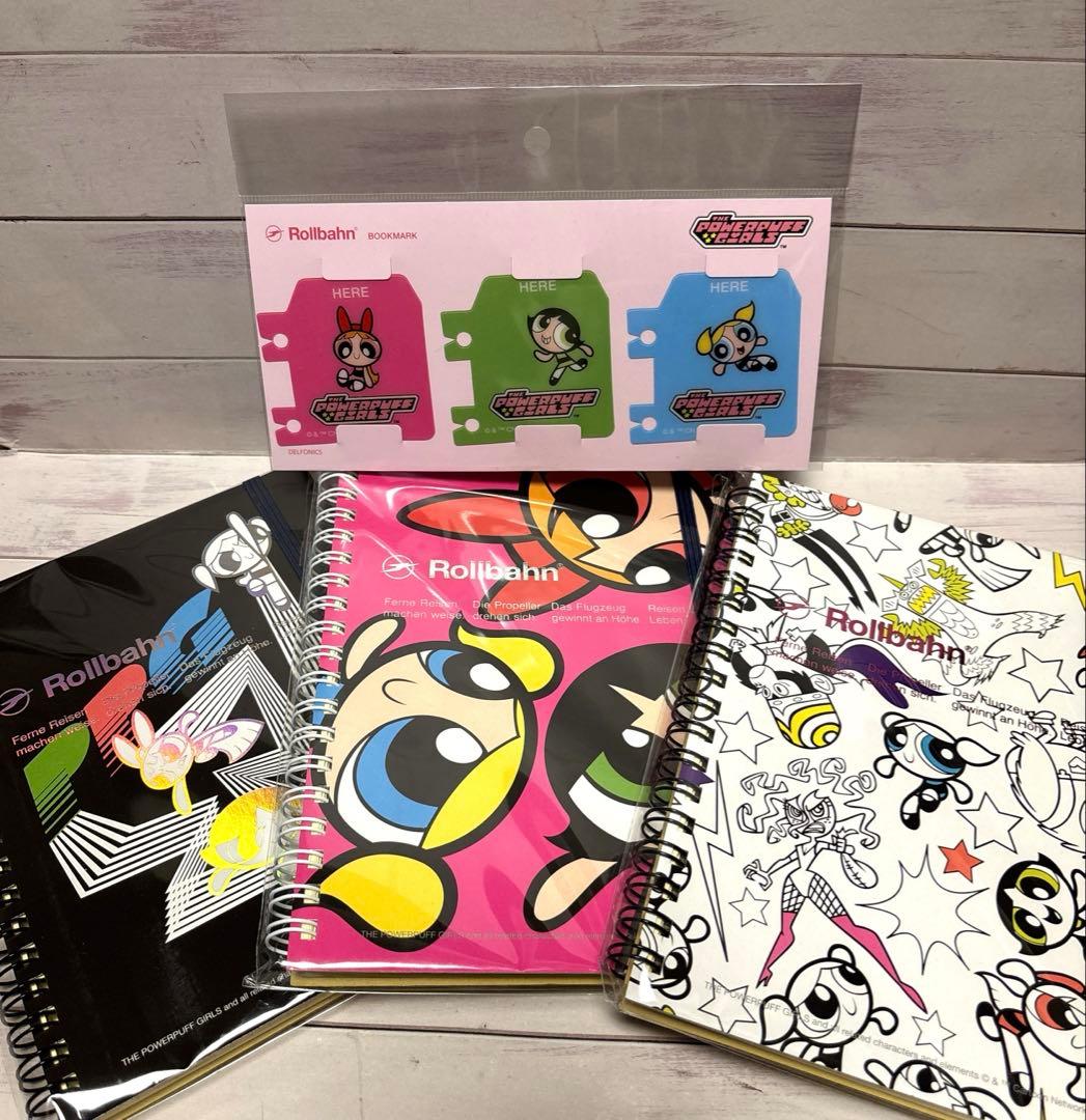 ロルバーン　パワーパフガールズ　メモL A B C ピンク　白　黒　ブックマーク