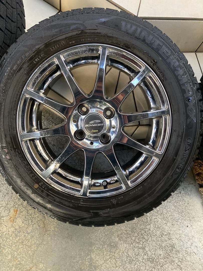 【希少】15インチメッキホイール　スタッドレスタイヤ付　4本セット