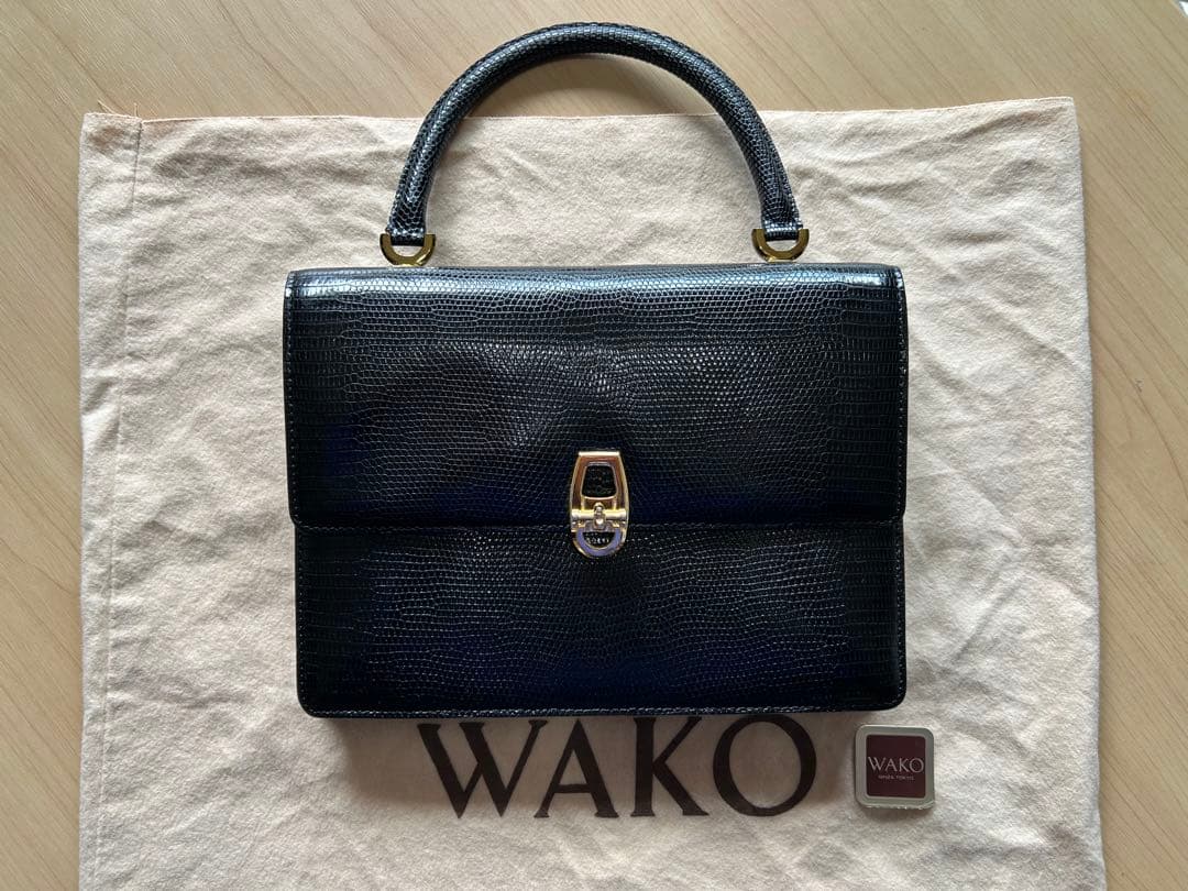 和光　WAKO 銀座和光 ハンドバッグ　クロコ　フォーマル