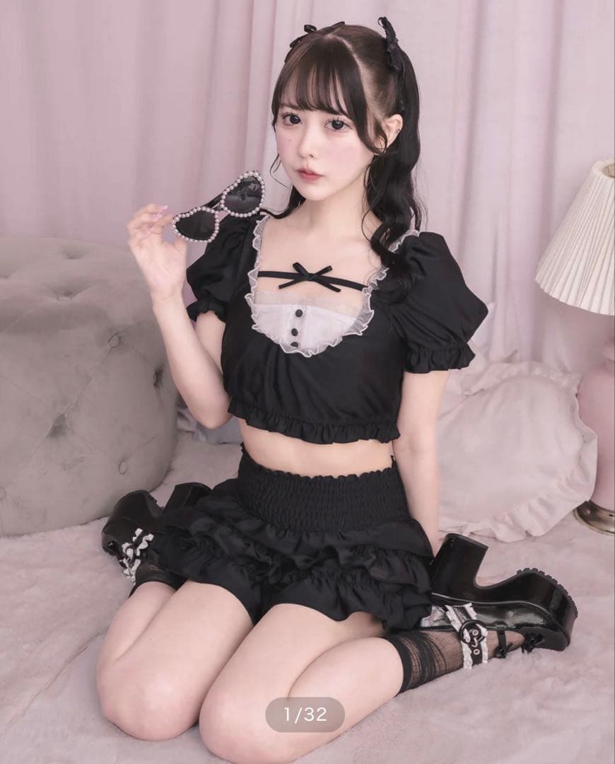 pium 水着 ドーリーフリルセパレートスイムウェア