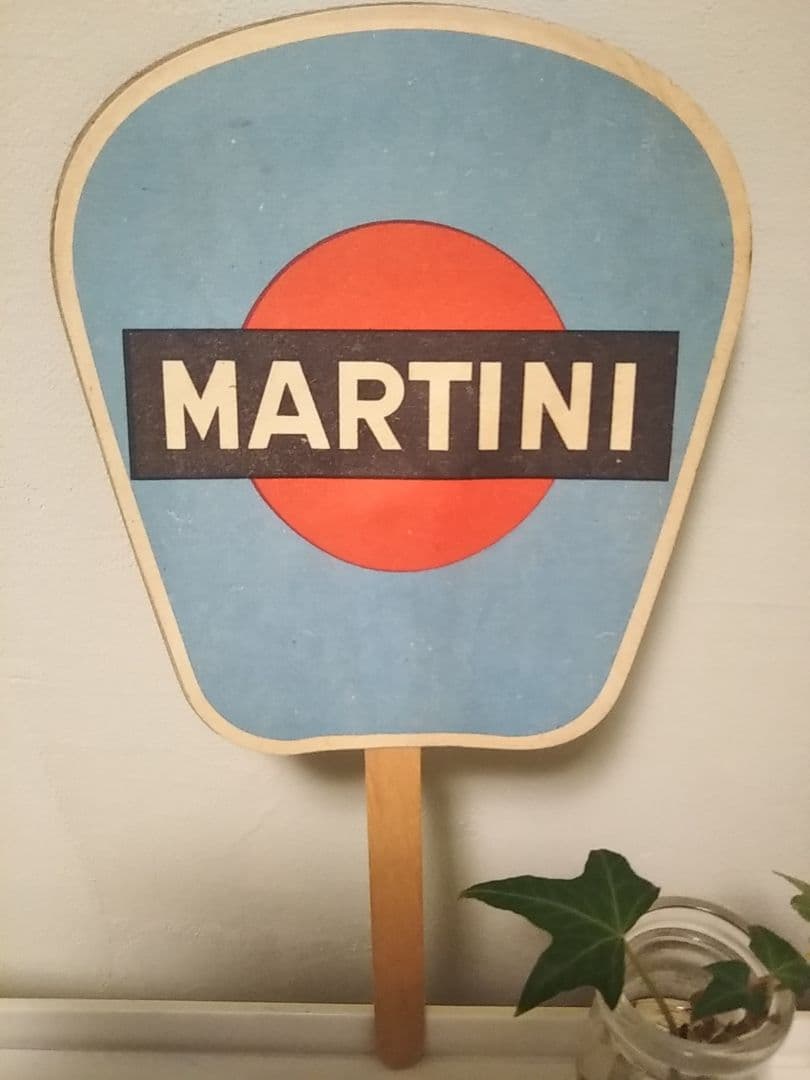 マルティニ　当時物うちわ　ランチア　フィアット　アルファロメオ　マセラティ